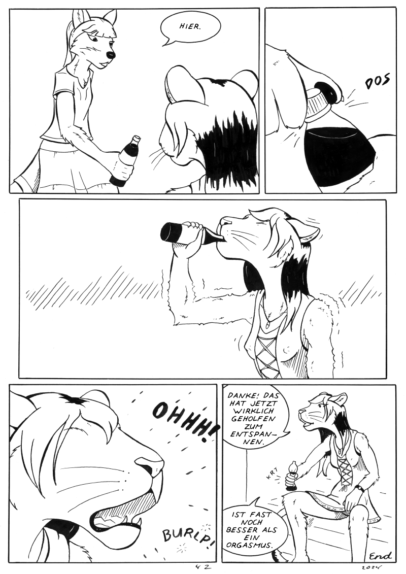 Die aktuelle Seite des deutsch sprachigen Furry Webcomics Sandra's Day