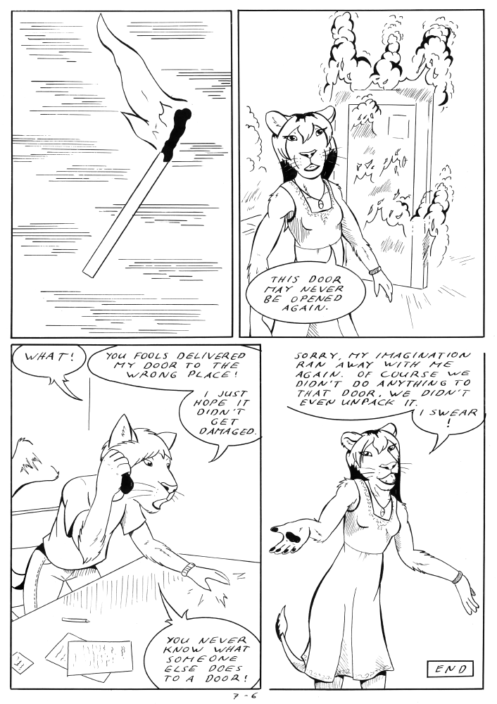 The latest page of the furry webcomic Sandra's Day.